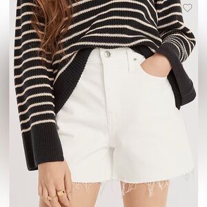 J. Crew High Rise Denim Short White 4” Size 33 BF382 NEW